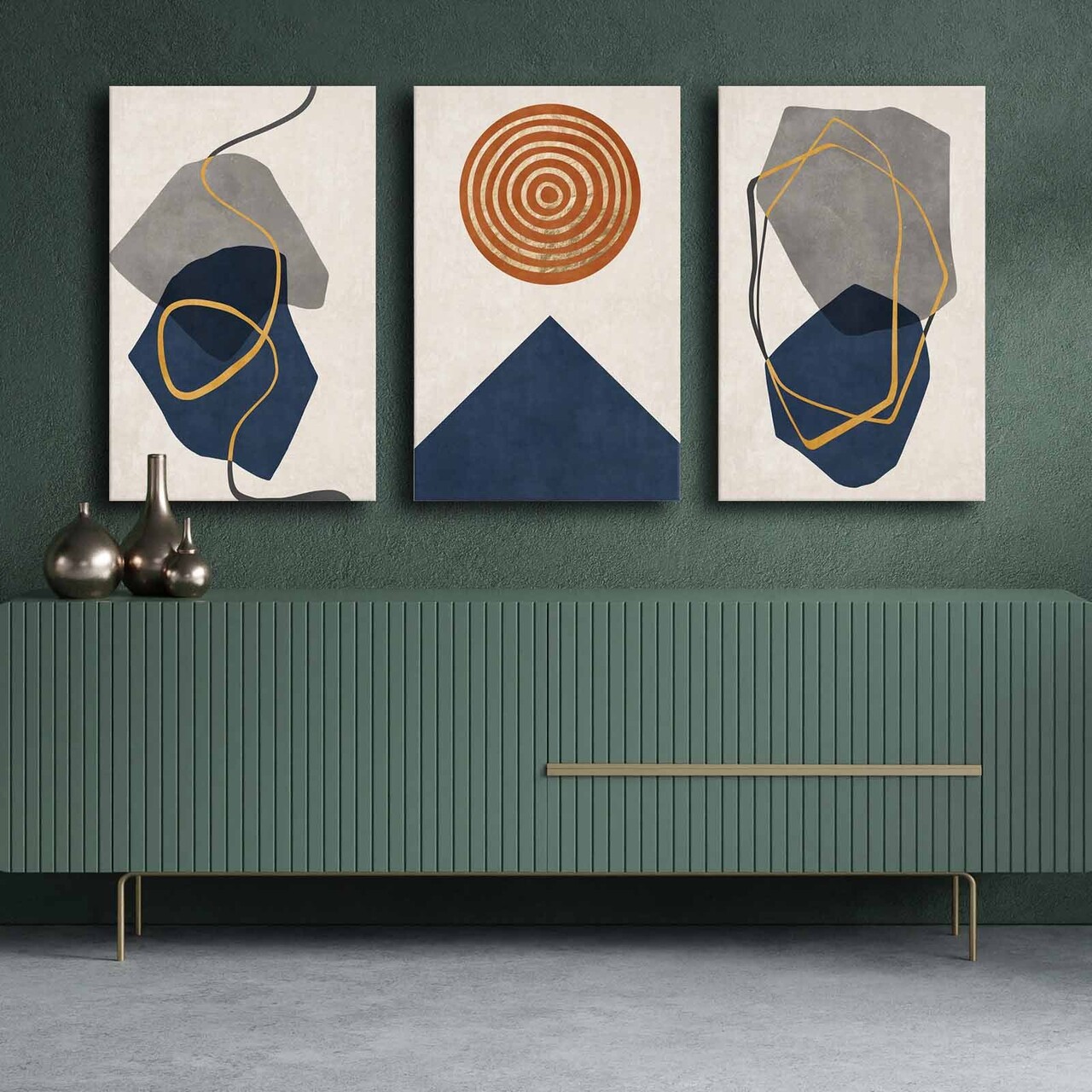 Set 3 tablouri decorative 3P4570GSC-008 Lemn Multicolor