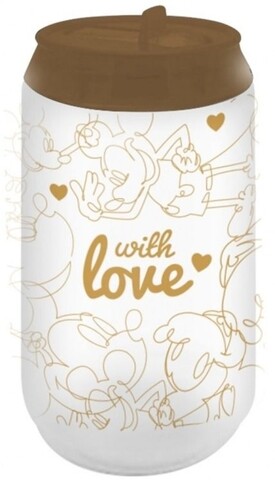 Doza termos minnie   mickey with love, disney, 300 ml, inox, maro