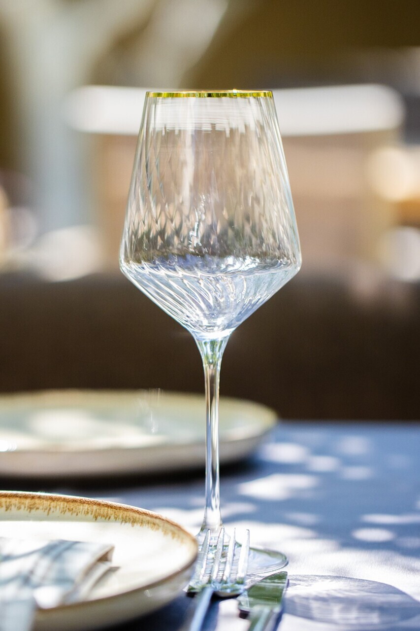 Set de pahare de vin, Hermia, 127RKL1659, Auriu
