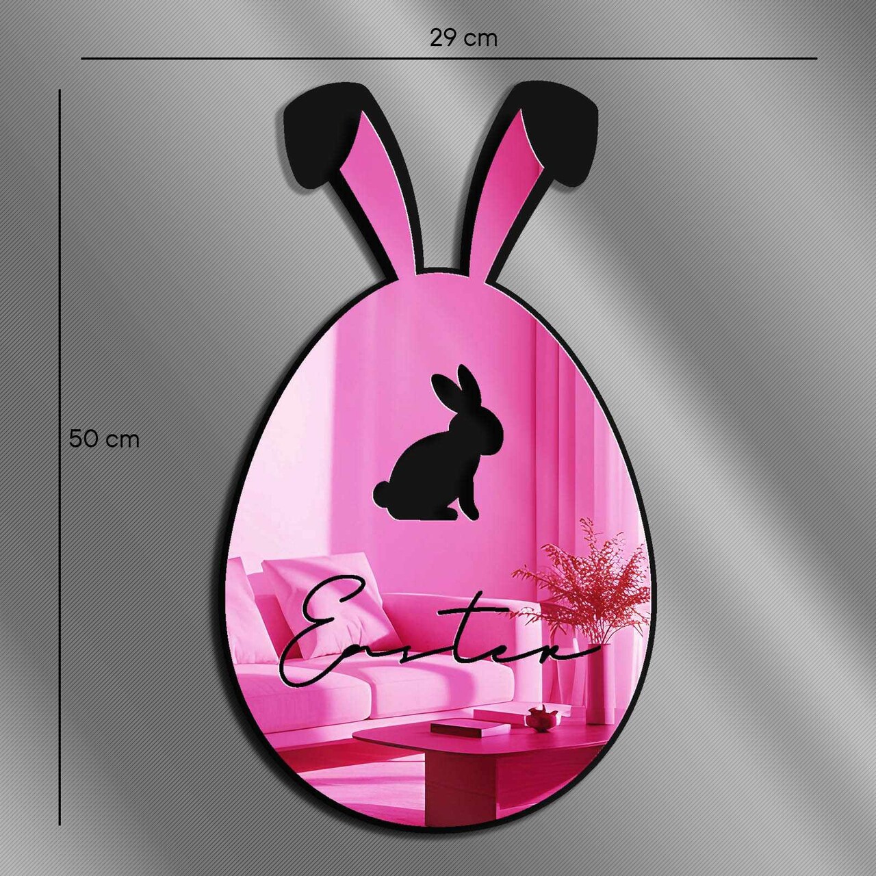 Oglinda decorativa, EAS002PINK, Partea de jos: 100% EVA (Grosime: 10 mm), Roz - view 4