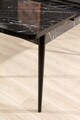 Masa extensibila, Beckley, Bendir, 132x79x76 cm, PAL, Alb/Negru