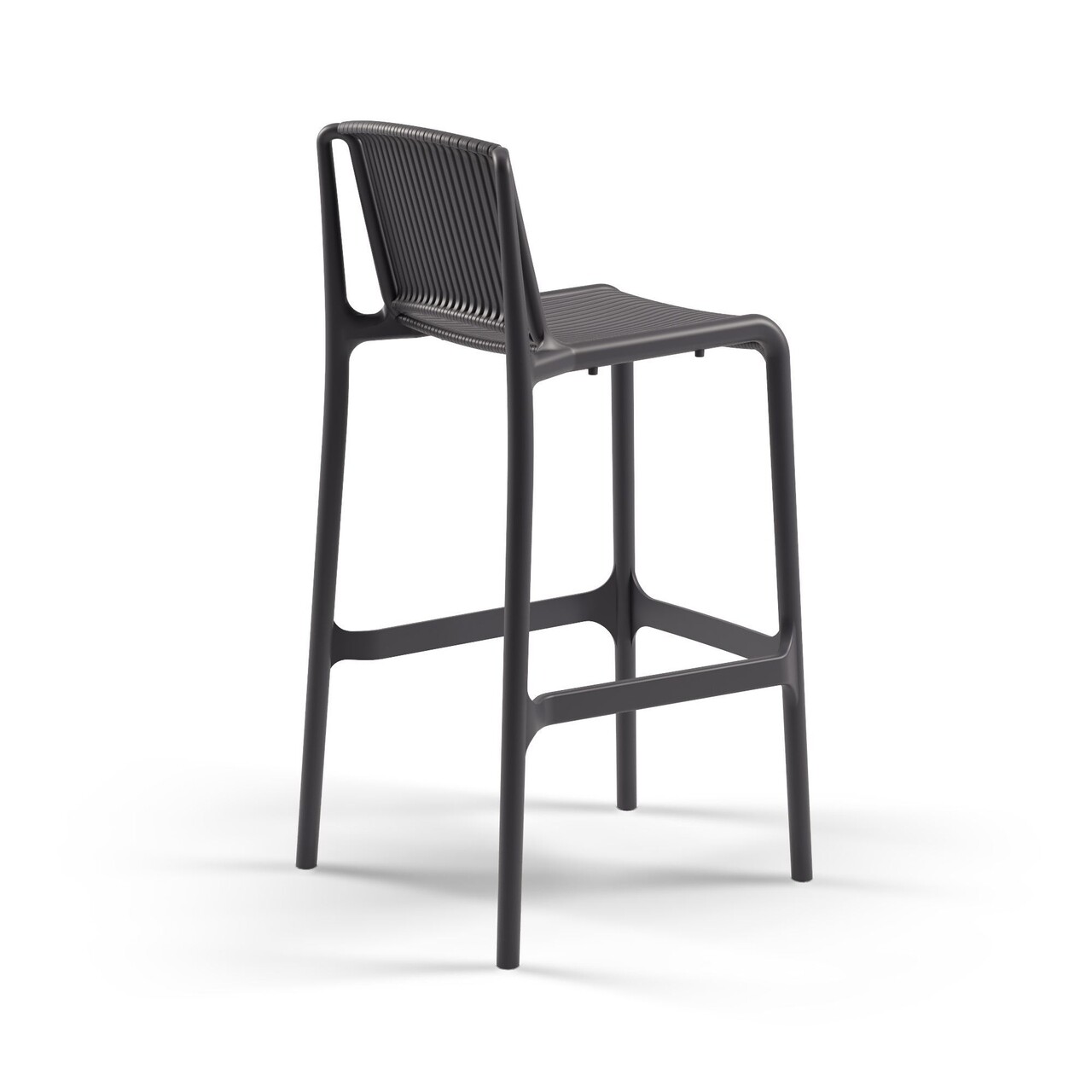 Set scaune  de bar 4 piese, Tilia, Nes Bar, Polipropilena, Antracit - 1 | YEO