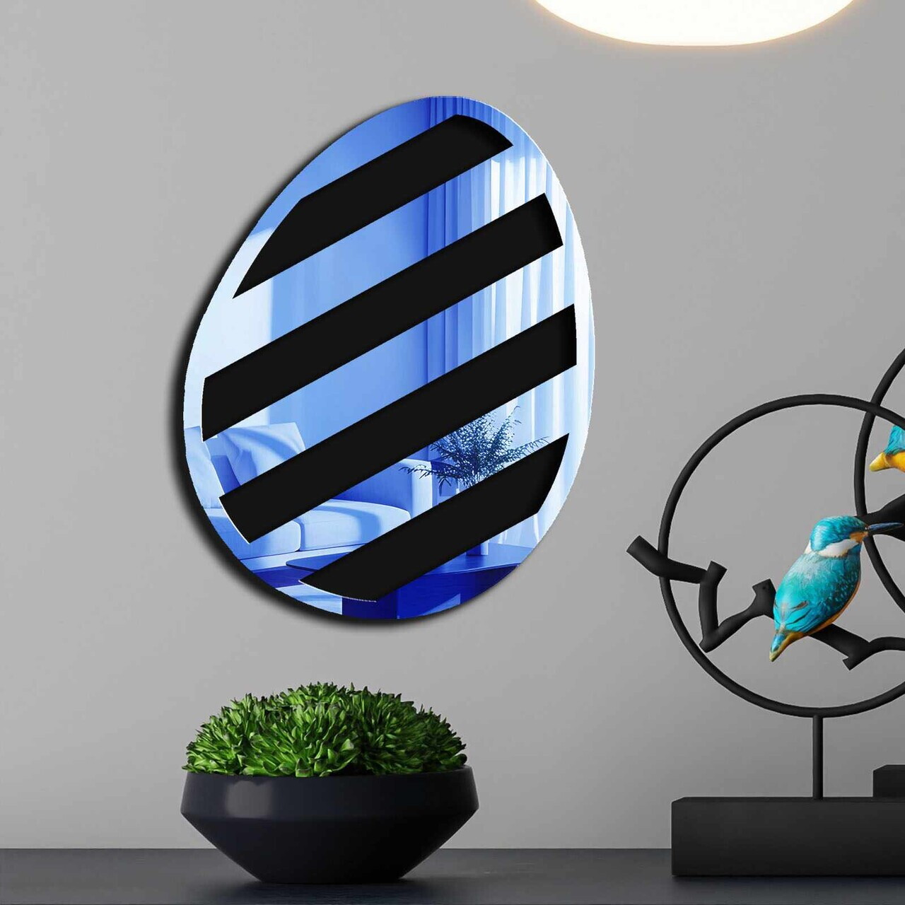 Oglinda decorativa, EAS004BLUE, Baza din 100% EVA (Grosime: 10 mm), Albastru — imaginea 2