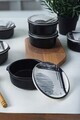 Set recipiente depozitare, Hermia, 275KRM2464, Ceramica, Antibacterian, Alb mat