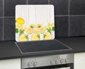 Protectie perete bucatarie Lemons, Wenko, 56x50x0.5 cm, sticla/silicon, multicolor