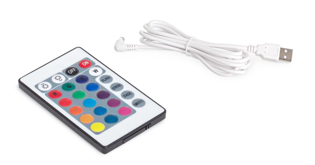 Lampa pentru exterior LED Ridley, Bizzotto, 25 x 28 x 45 cm, USB, RGB, cu telecomanda,, alb - 1 | YEO