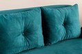 Canapea extensibilă cu 2 locuri, Futon, 859FTN2719, Metal , Verde petrol