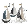Decoratiune de perete InArt Boats, 58 x 43 cm, fier