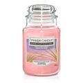 Lumanare parfumata in suport de sticla, Pink Island, Yankee Candle, 120 ore, 538 g, citrice/fructe/vanilie