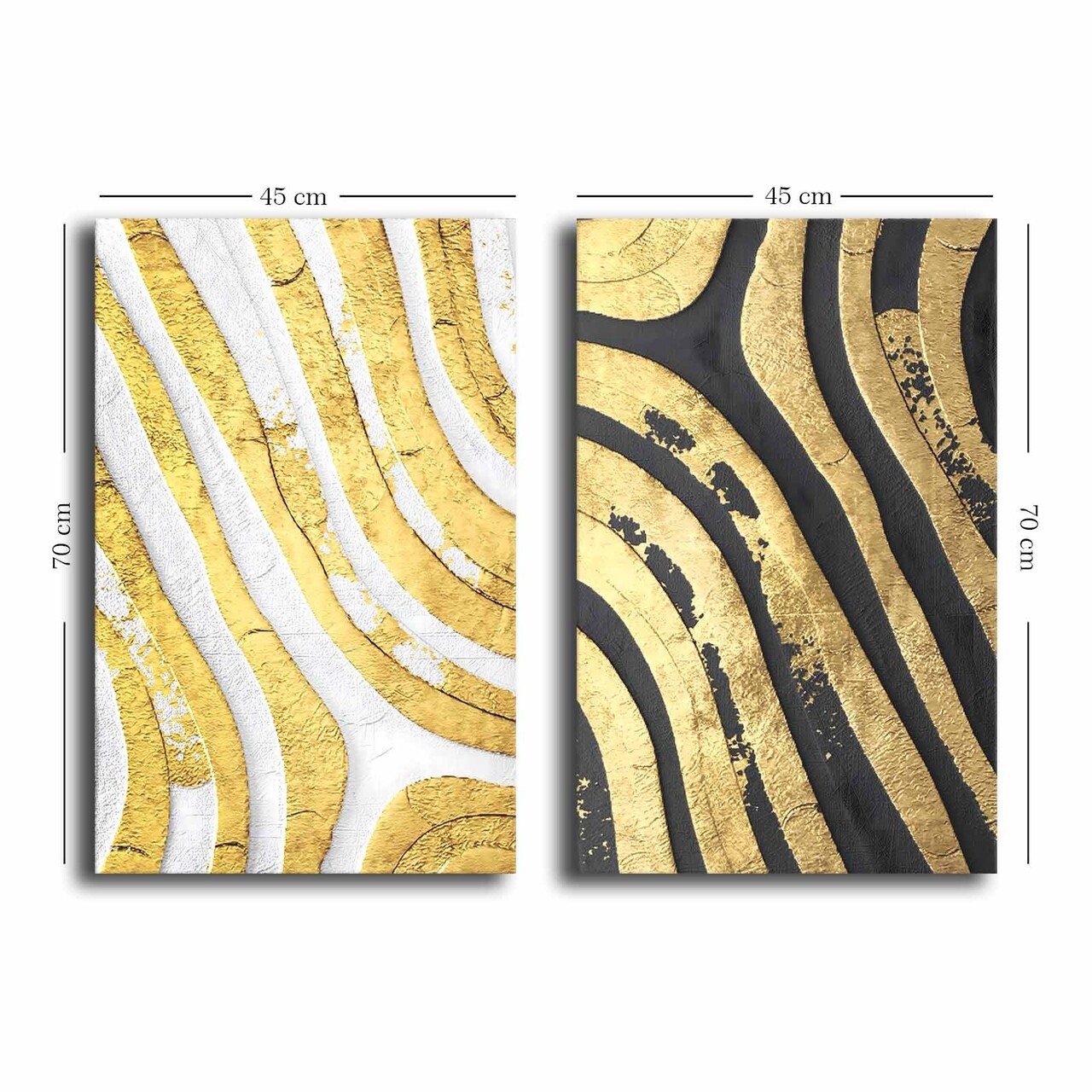 Set 2 tablouri decorative, 2P4570GSC-004, Lemn, Multicolor - view 4