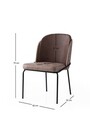 Set scaune 4 piese, Nmobb, Dore, Auriu/Maro