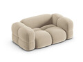 Canapea 2 locuri, Loretto, Cosmopolitan Design, 180x100x68 cm, catifea, bej deschis