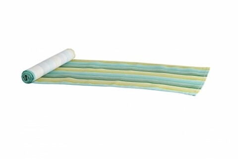 Traversa pentru masa green stripes, heinner home, 33 x 180 cm, 100% bumbac, verde