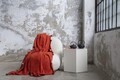 Patura Single, Pom Pom - Tile Red, Dolce Bonita Home, 60% bumbac/30% acril/10% poliester