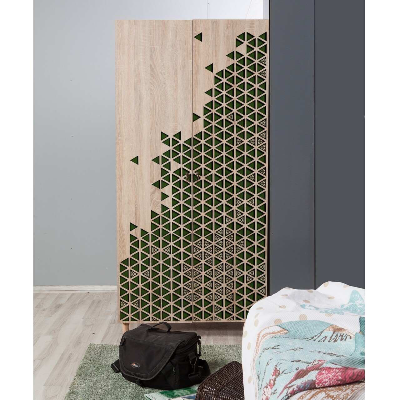 Dulap pentru haine Stil 121, Vella, 90x52x192 cm, multicolor - 2 | YEO