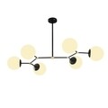 Lustra, Damar - 6321, Opviq, 100 x 58 x 48 cm, 6 x E27, 40W, negru/alb