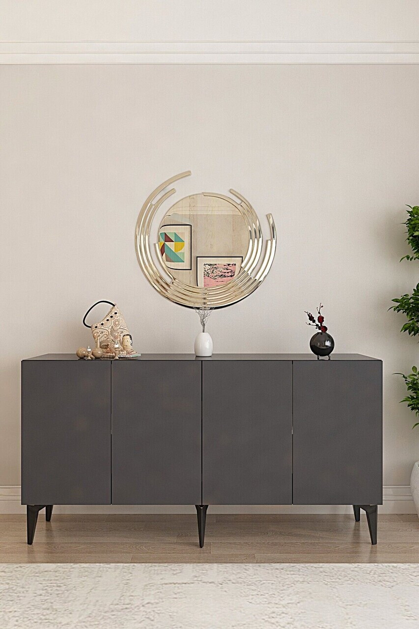 Consola, Hanah Home, Lipa 150, 125x75x32 cm, Antracit — imaginea 3