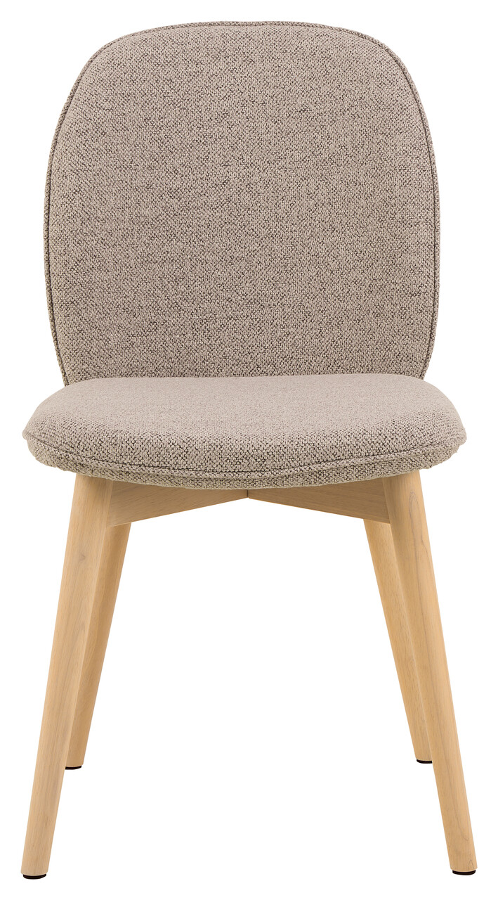 Scaun Cindy, Actona, 49x56x89 cm, tesatura Boucle/lemn de stejar, bej - view 7