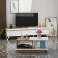 Set mobilier living, Inarch, Valentina, PAL, Alb / Safir