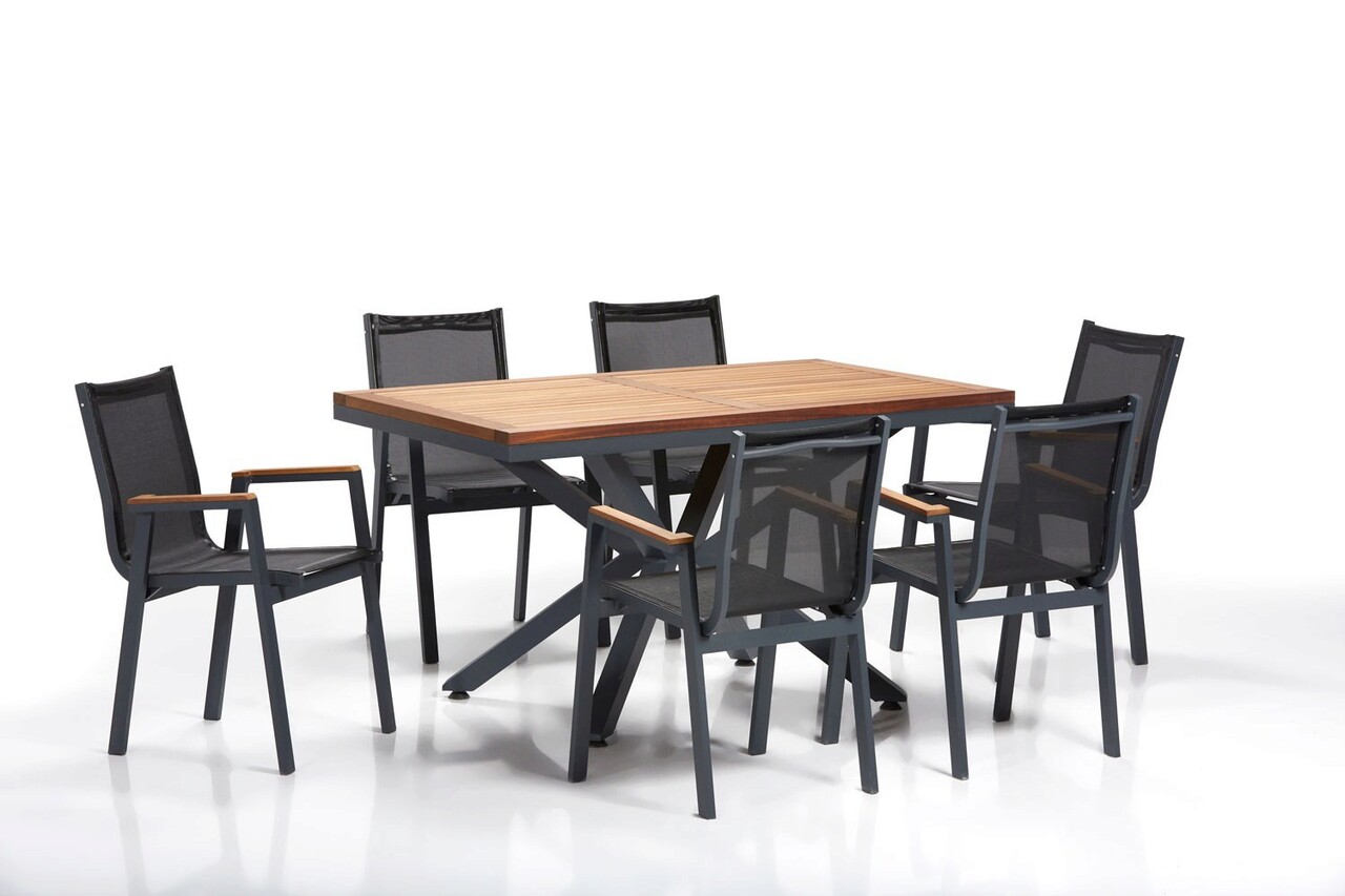 Set masa si scaune de gradina 7 piese, Hanah Home, Sydney 2, Multicolor Mobilier Grădină 2