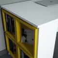 Birou, Hommy Craft, Box, 120x75x65 cm, Alb / Galben