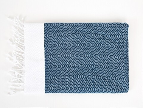 Prosop de plaja dila, irya home, 90x170 cm, albastru