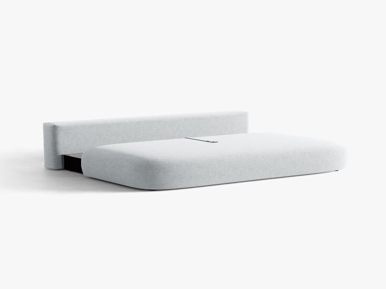 Canapea extensibila 3 locuri, Hena, Micadoni Home, 205x112x85 cm, tesatura structurata, gri deschis — imaginea 3