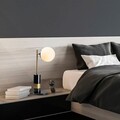 Lampa de masa, Fulgor, 942FLG1857, Metal, Negru / Antic / Crem
