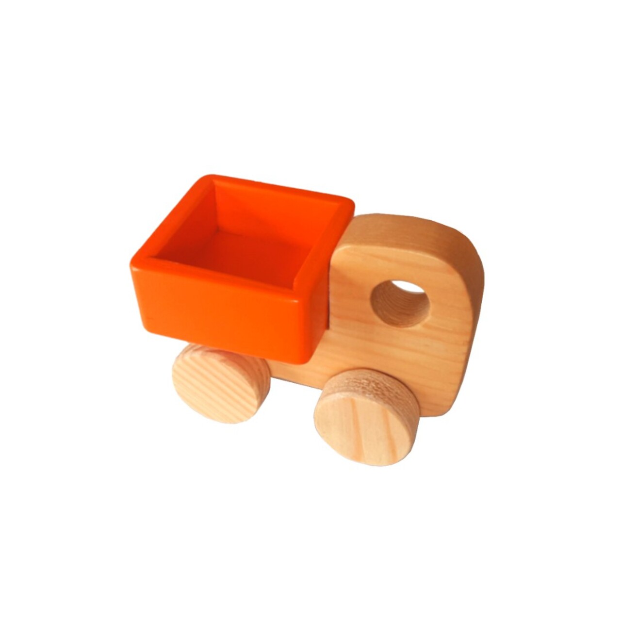 Jucarie pentru landou/carucior, Hanah Home, Mini Truck, 9x6.5x5 cm, Portocaliu - view 2