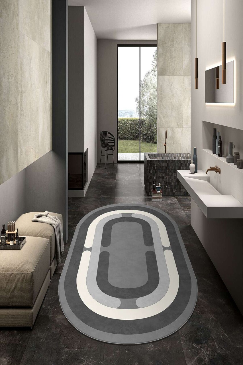 Covor (100 x 150), Sftkece047-Oval, 100x150 cm, Antracit - view 2