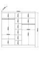 Dulap pentru haine, Rabi, Rb-094-02, 175x180x52 cm, Alb mat