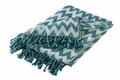 Cuvertura Pled Stripes, Heinner, 200x220 cm, 75% bumbac si 25% poliester, turcoaz