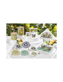 Set 2 cesti cu tava servire, Citrus Tete A Tete, Brandani, 18.5x15 cm, portelan