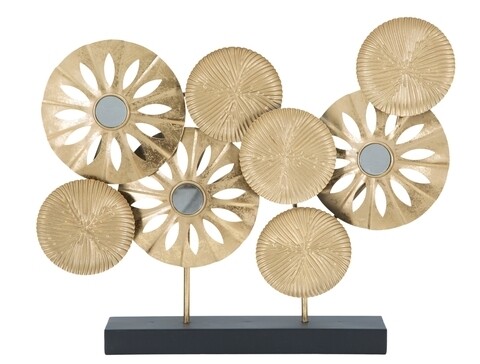 Decoratiune, Panel B, Mauro Ferretti, 50x7x42 cm, fier, auriu