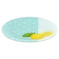 Set 12 farfurii, Fresh Summer, 20 cm - 25 cm, sticla, transparent/multicolor