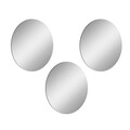 Oglinda decorativa, Mirrorland, Round, Oglindă indestructibilă cu obturator, Argintiu