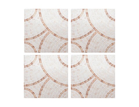 Autocolant decorativ Circle, 15×15 cm, 8 piese, polipropilena, maro