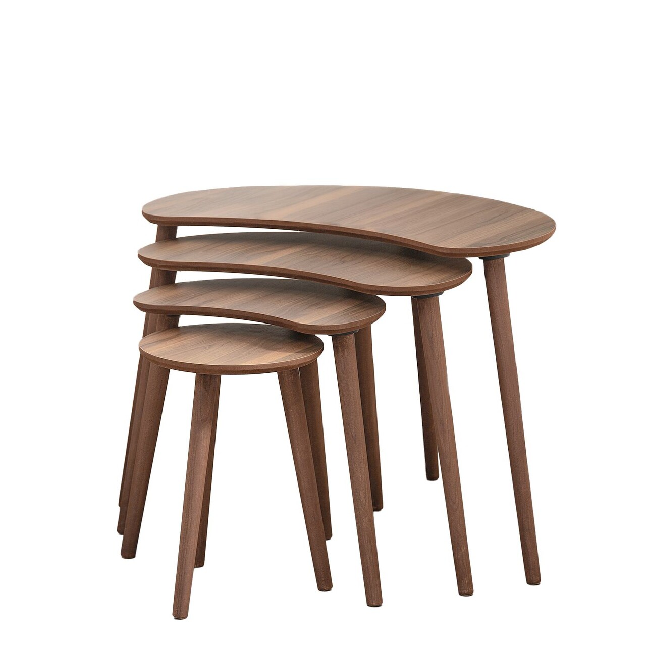 Set masute Nesting 4 piese, Hanah Home, Moon, Maro - imagine 5