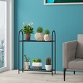 Decorative Jardiniere, Puqa Design, Gale, 86x70x23 cm, Metal, Negru