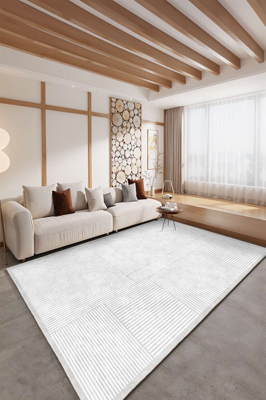 Covor, Sftkece032, 80x150 cm, Alb — imaginea 3