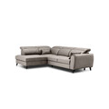 Coltar extensibil stanga 4 locuri ELTAP, LT-04LO, Noble, 255x201x100 cm, lemn/poliester, gri