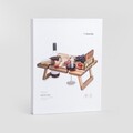 Tava servire si cutite Fresca, Homla, 43x33x16 cm, lemn/inox, maro