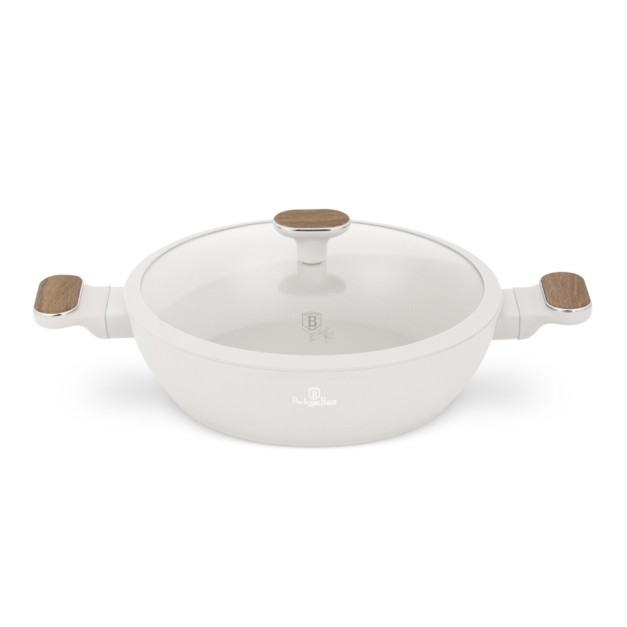 Oala cu capac Berlinger Haus, Sahara Nordic, 28 cm, 3.8 L, aluminiu forjat, crem mat/natur - imagine 7