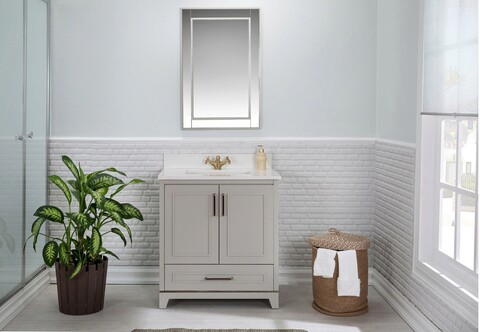 Set mobilier de baie (2 piese), jussara, ontario 30, gri