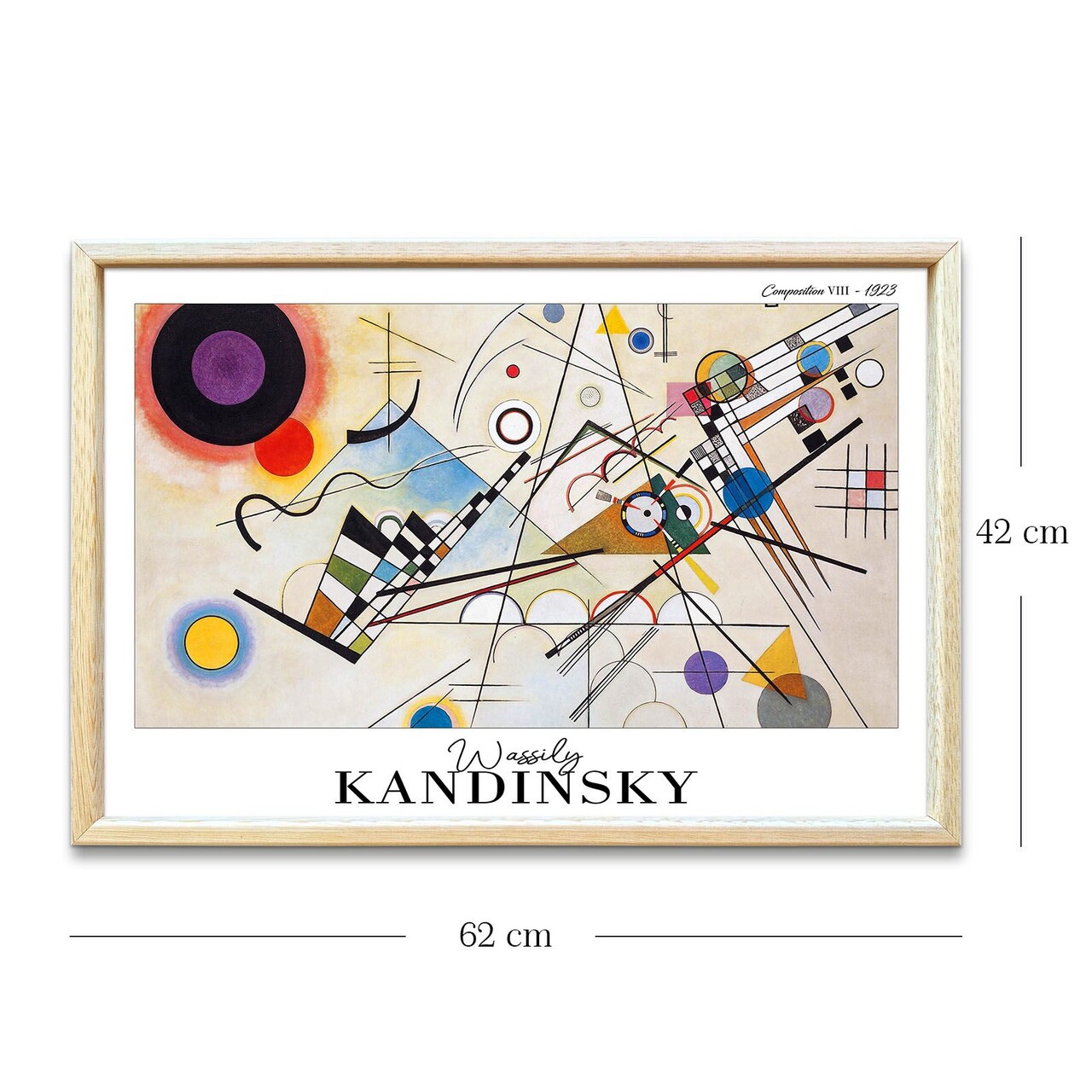 Tablou decorativ, 4262AHSKANDINSKY-002, Fundal: 100% MDF (Grosime: 2,7 mm), Multicolor - view 5