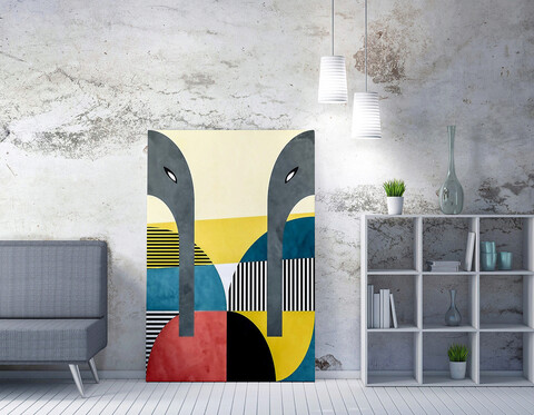 Tablou decorativ, wy172 (70 x 100), 50% bumbac / 50% poliester, canvas imprimat, multicolor