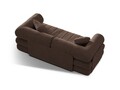 Canapea extensibila 3 locuri, Kemi, Cosmopolitan Design, 206x95x70 cm, catifea, ciocolata