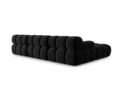 Canapea modulara 4 locuri, Bellis-51, Micadoni Home, 282x188x70 cm, catifea, negru