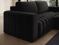 Coltar extensibil dreapta 4 locuri ELTAP, Bon-33, Bonett, 250x175x92 cm, lemn/poliester, negru