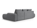 Coltar extensibil dreapta 3 locuri, Linz, Cosmopolitan Design, 275x142x84 cm, cotiera stanga, tesatura structurata, gri